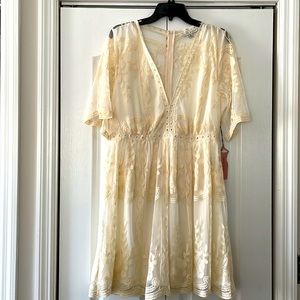 New with tags lace cream dress